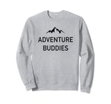 Adventure Buddies Minimalist Simple Traveling Cool Mountains Sweatshirt