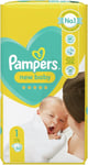 Pampers New Baby Size 1, 2-5kg, 50 Nappies in Pack - 1 Pack