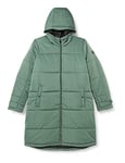 Dare2b Reputable Long II Womens Long Coat Jacket water repellent recycled fabric - full zip with 2 low zipped pockets, hood and adjustable cuffs