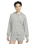 Nike Women's Gym Vintage Easy Fz Hooded Sweatshirt, Rose Whisper/White, L