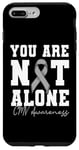 Coque pour iPhone 7 Plus/8 Plus You Are Not Alone CMV Awareness Wear Ruban argenté