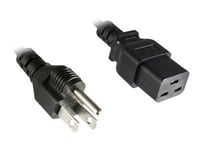 Microconnect - Strömkabel - Nema 5-15P (Hane) Till Iec 60320 C19 - 1.8 M - Svart - Förenta Staterna