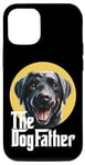 Coque pour iPhone 12/12 Pro The Dog Father Labrador Retriever Lab Dad Daddy Noir