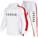 DSFF Jordan Sweat à capuche et pantalon de sport 2 pièces pour homme Blanc A-3XL