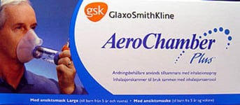 Aerochamber Plus Maske 5 inhalasjonskammer for voksne og barn over år
