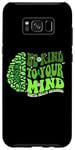 Coque pour Galaxy S8+ Be kind To Your Mind Green Ribbon Brain Retro Groovy Woman
