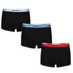 DKNY Men's Underwear Boxers Cotton Shorts, Black/Blue/Teaperry Pink/Mint, L