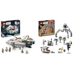 LEGO 75357 Star Wars Ghost et Phantom II, Comprenant 2 Véhicules Ahsoka en Briques & 75372 Star Wars Pack de Combat des Clone Troopers et Droïdes de Combat, Jouet pour Enfants