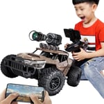 MIEMIE High Speed RC All Terrain Car, 2.4Ghz APP Control RC Cars Off-Road Rock Crawler Vehicle Military Monster Truck Army Car Gift For Kids And Adults