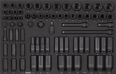 Hylssats 3/8-1/2" Kraft SFS Set 72-Delar Sonic