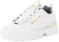 FILA Women's Disruptor P wmn Sneaker, White-Gold, 10 UK