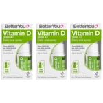 BetterYou Vitamin D Daily Oral Spray 3000 IU 15ML x 3