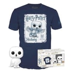 Funko Pop! & Tee: Harry Potter - Hedwig - Small - (S) - T-Shirt - Vêtements avec Une Figurine en Vinyle à Collectionner - Idée de Cadeau - Jouets et Top à Manches Courtes pour Les Adultes Les Hommes