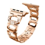 Rhinestone Metallarmband Apple Watch 40mm Rose Guld