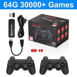 GD10 64G - Console de jeu vidéo rétro GD20, 4K HD, jeu 70K intégré, plus de 40 émulateurs classiques, contrôl
