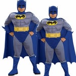 Kids Batman Brave And The Bold Muscle Chest Fancy Dress Costume Kids Ages 3-10