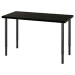 IKEA - LAGKAPTEN / OLOV Työpöytä, Mustanruskea/musta, 120x60 cm