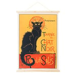 Kokonote Le Chat Noire Wallscroll - Hanging scroll/Poster/Kakemono/Wall Decor - 19.7 x 27.6 inches / 50 x 70 cm - French for The Black Cat