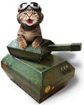 Suck UK maison de jeu pour chat | Nouveauté: Tank en carton pour chat | Jouet pour chat et accessoires | Emballé à plat et facile à assembler