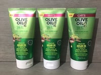 Ors Olive Oil Fix-It No-Grease Crème Styler 3 X 150ml Argan Oil Infused For Wigs