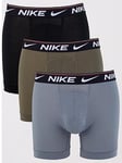 Nike Underwear Mens 3pk Briefs-black, Black, Size L, Men