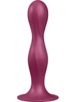 Satisfyer: Double Ball-R, Weighted Dildo, rød