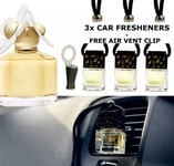 DAISY Fragrance  SET of x3 BOTTLES  Car Air Freshener Oil Diffuser + VENT CLIP