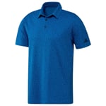 adidas Golf Mens Primeblue Abstract Polo Shirt - Blue Rush/Crew Navy - S