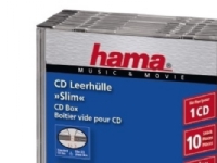Hama - Tunt fodral för arkiverings-CD - kapacitet: 1 CD - genomskinligt svart (paket om 10)