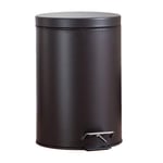 perfk 7 Litre 1.8 Gallon Step On Trash Can with Lid Quick Open & Slow Close Removable Inner Barrel Wastebasket Odor Control Garbage Bin for Kitchen - Black