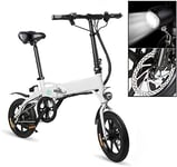LAMTON Electric bicycle Electric Bikes Folding Lightweight 250W 36V Compact Mountain Bike with LED Display Max Speed 25Km/H Ideal for Adults Men Women Youth