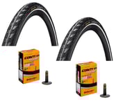 2 Däck + 2 Slangar Continental Contact 700x40C (42-622) med reflex auto/bil ventil