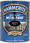 Hammerite Direct To Rust Metal Paint - Smooth Black - 5 Litre