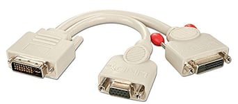 Lindy Câble splitter DVI-I (M) -> DVI-D (F) + VGA (F)