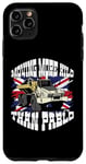 iPhone 11 Pro Max UK England Flag Patriotic Construction Backhoe Operator Tee Case
