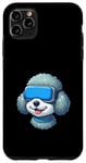 Coque pour iPhone 11 Pro Max Casque de réalité virtuelle avec motif caniche mignon
