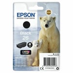 Epson No 26 Black Premium Ink Cartridge Polar Bear Claria Expression XP Genuine