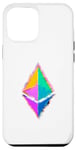 Coque pour iPhone 13 Pro Max Couleur de l'eau du logo de la monnaie crypto