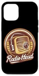 Coque pour iPhone 15 Pro Tête de radio rétro vintage