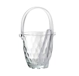 Sozali Glass Ice Bucket With Tongs Clear Transparent Mini Ice Cube Serving Holder Cooler Bucket And Carry Handle For Parties, Drinks, Whiskey, Cocktails