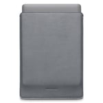 Woolnut Ægte Læder Sleeve Til MacBook / Laptop 13" (315 x 220mm) - Grå