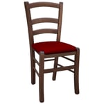 Chaise En Bois Venezia Noyer Foncé Avec Assise Écopellerouge