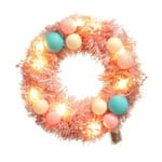 Cx-christmas Pink Wreath Colorful Ball Door Hanger A1