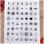 KWELLAM Life Icon Symbol Numbers Flowers Bird Cat Snowflake Tree Clear Stamps for Card Making Decoration and DIY Scrapbooking
