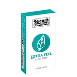 Secura Transparent Pack Of 12 Extra Thin Natural Feel Teat Ended Condoms