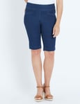Womens Blue Shorts - All Season - Cotton - Mid Thigh - Mid Waist Denim | MILLERS