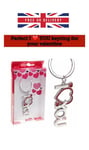 Valentines Day His Her Gift Idea  'I Love You' Key Ring with Heart Mother's Day 