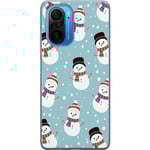 Xiaomi Poco F3 Transparent Mobilskal Snögubbar