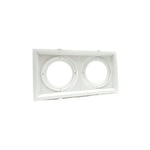 Optonica - Support AR111 carré double encastrable orientable blanc