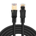 Amazon Brand - Eono Cat8 Ethernet Cable, High Speed 26AWG LAN Network Cable 40Gbps 2000Mhz SFTP with Gold Plated RJ45 for PC, Router, Switch, Modem, Smart TV, PS4, Game Console (30ft)